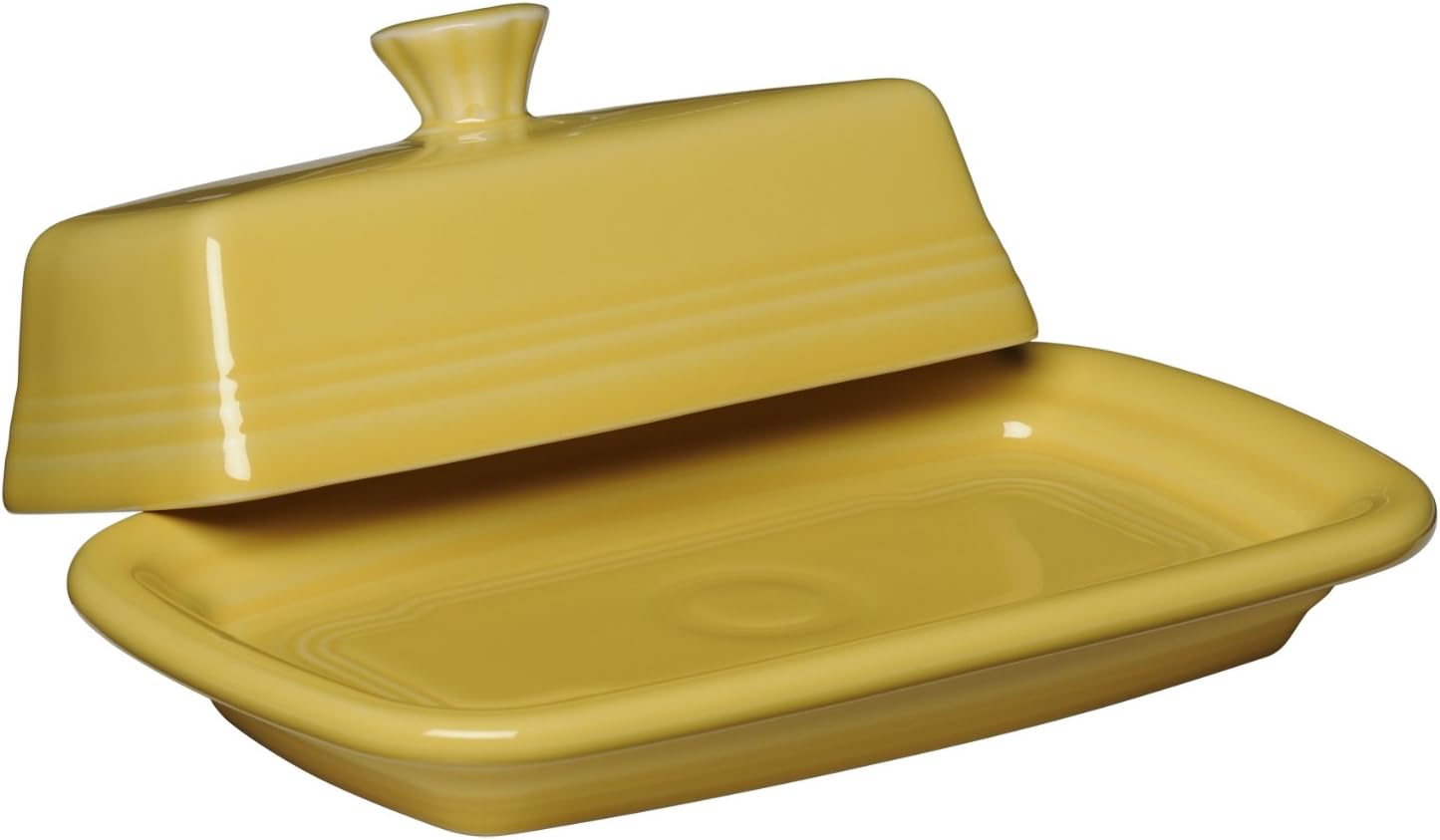 Fiesta Covered Butter Dish, XLarge, Sunflower Fiestaware