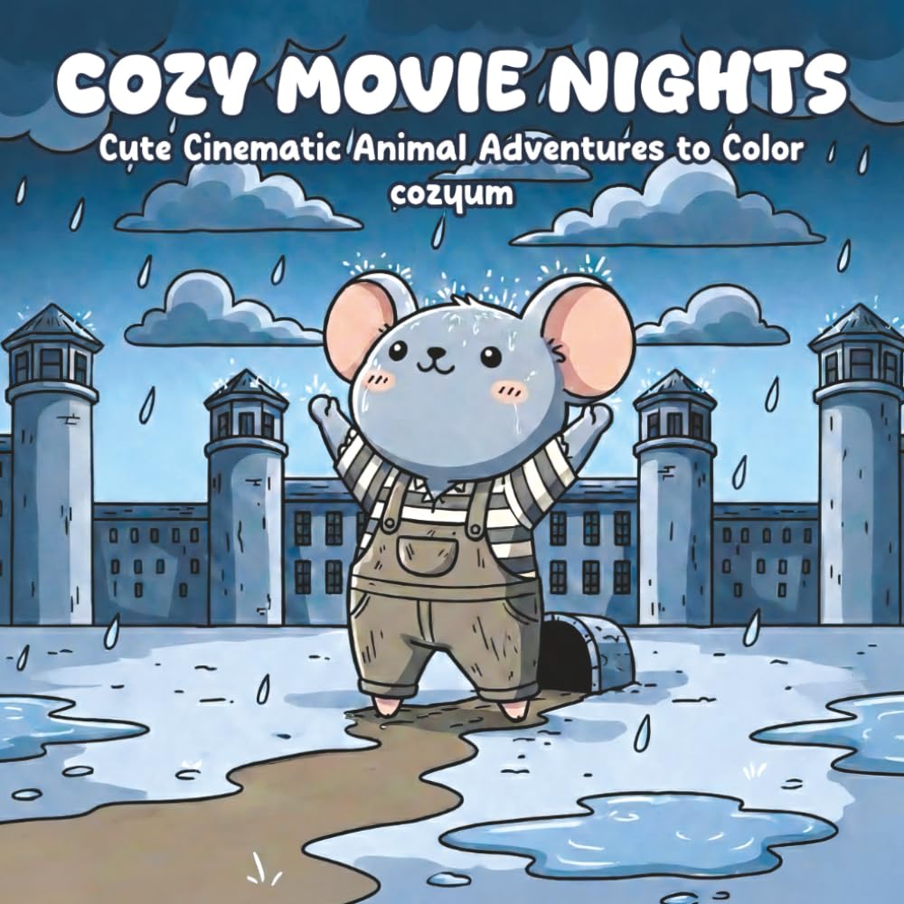 Cozy Movie Nights : Cute & Comfy Coloring Book of Adorable Animal Friends in Cinematic Scenes – 40 Cozy Pages for Relaxation, Stress Relief & Movie ... Book) (Comfy Coloring Book for Adults)