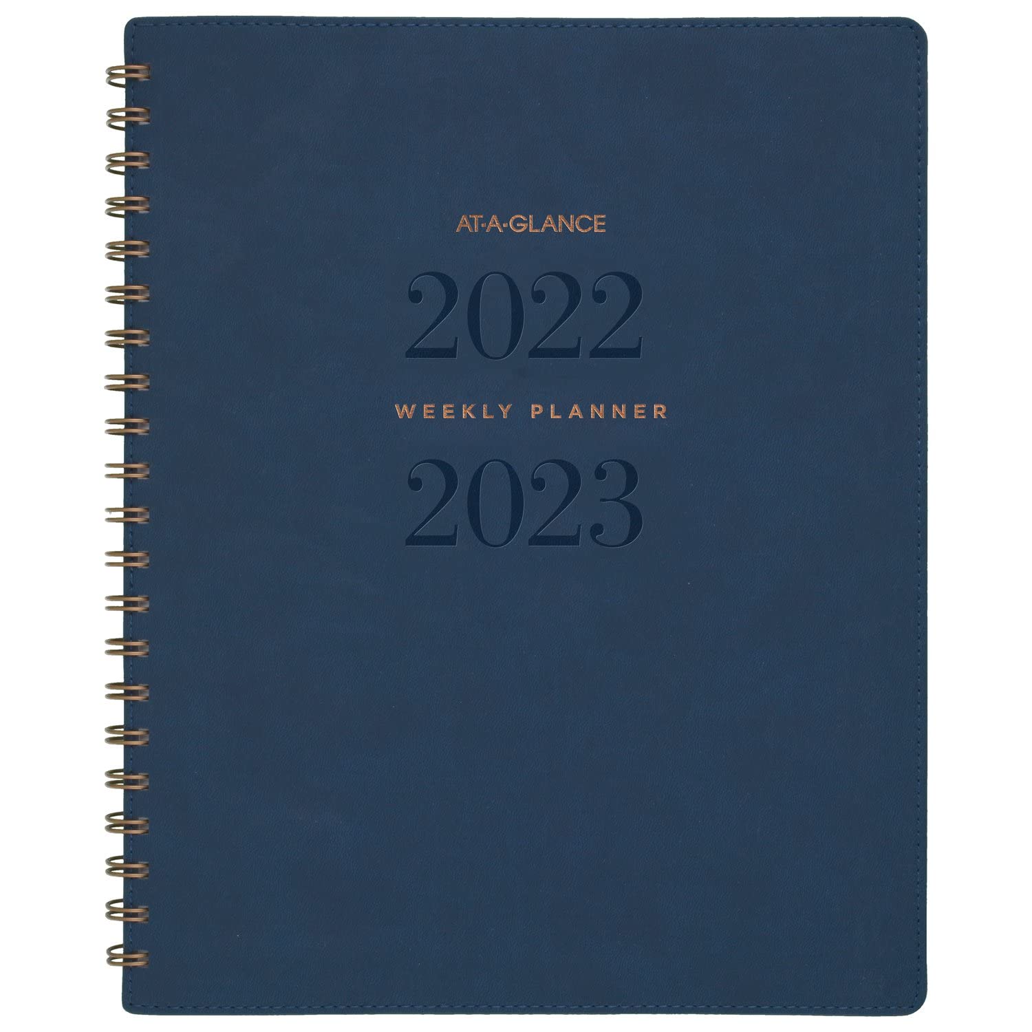 AT-A-GLANCE 2022-2023 Planner, Weekly & Monthly Academic, 8-1/2" x 11", Large, Signature Collection, Navy (YP905A20)