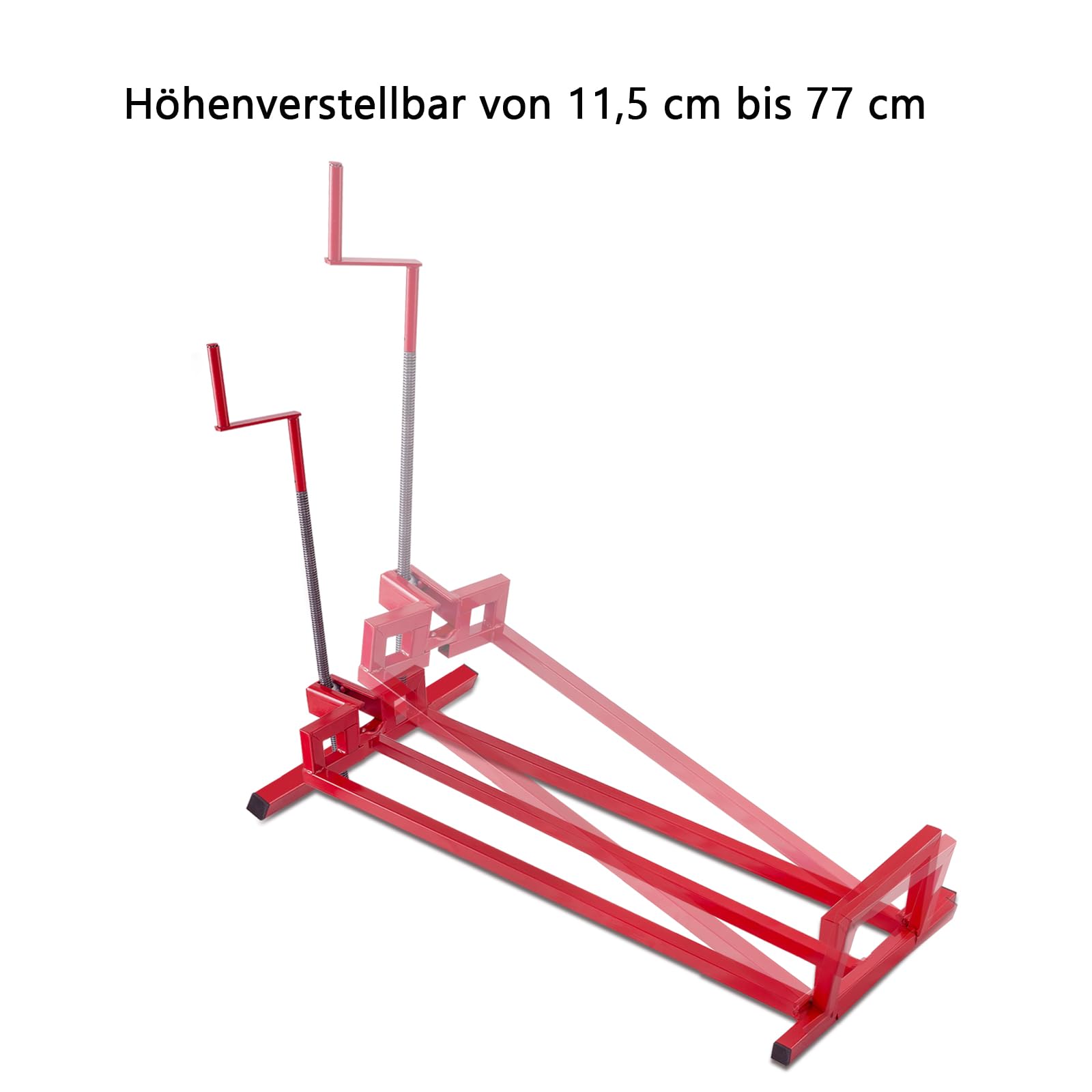 SOARS Rasentraktor Hebevorrichtung, Rasentraktorheber Metall, Hebervorrichtung für Aufsitzmäher 400kg belastbar, Neigung bis 50°, stufenlos verstellbar