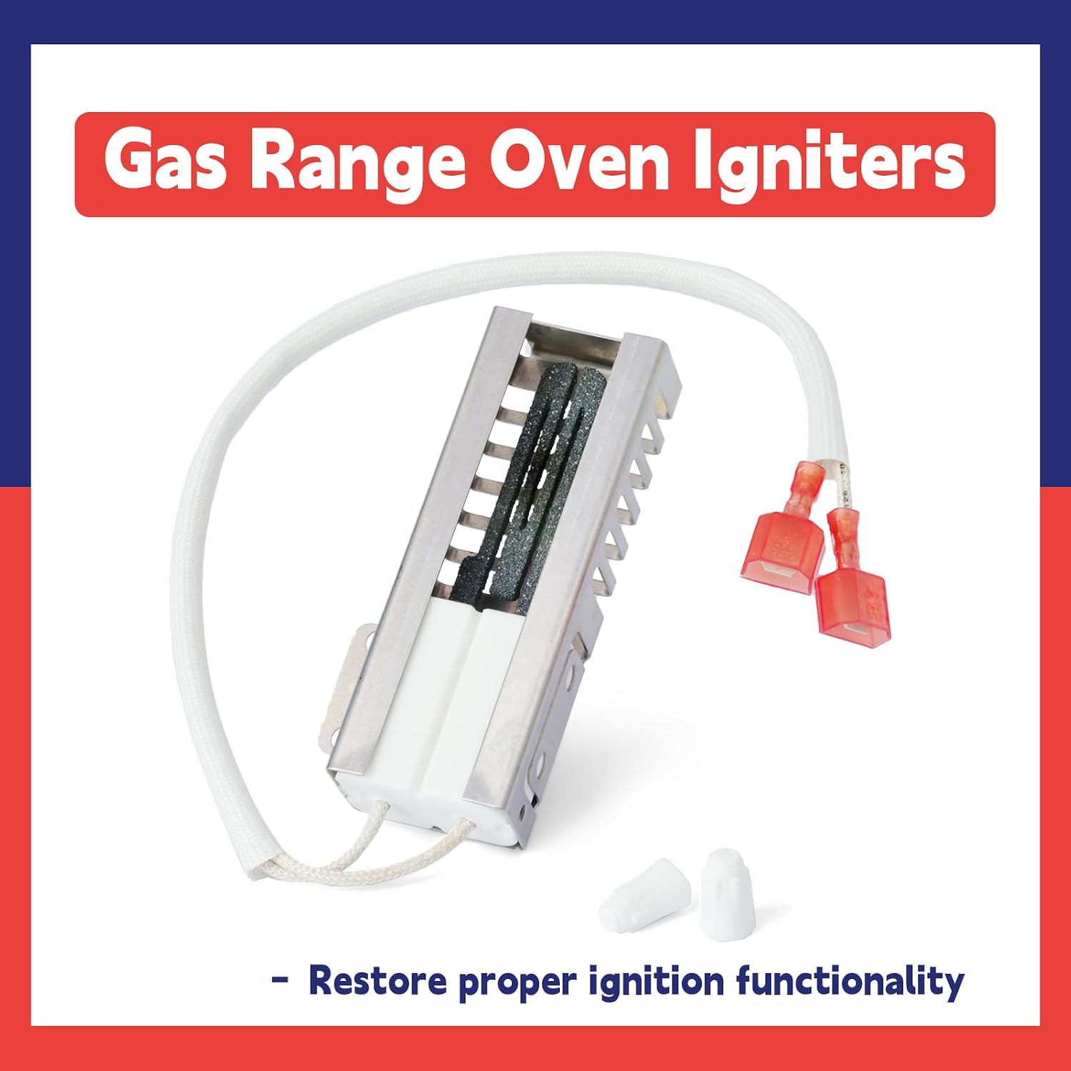 NR038KX Gas Range Oven Igniters Compatible with Thor models HRG3026 HRG3080U HRG3031U HRG3618U HRG3609U HRG4804U HRG4808U LRG3001U Ignitors, Replace DVTH-5310 DVTH-5316 DVTH-5319