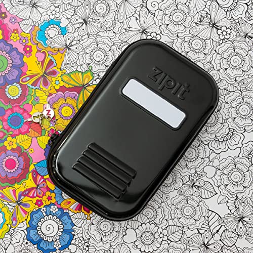 Image of ZIPIT Lock Pencil Case for Kids | Lockable Tin Box for School and Office | Black Pencil Box | Large Capacity Pencil Pouch (Black)