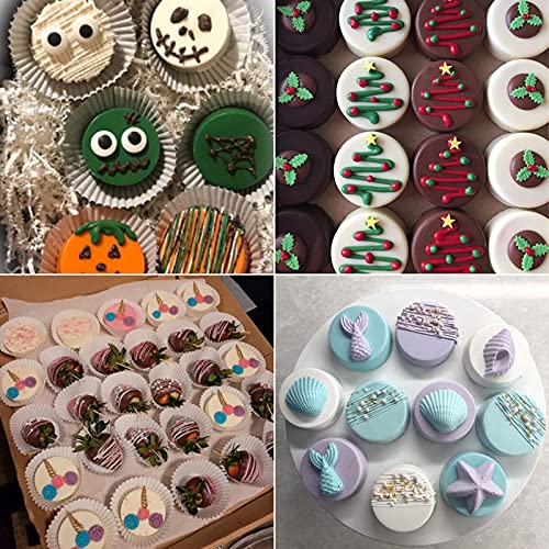 Actvty Round Chocolate Covered Cookie Molds, 3 Pcs Upgraded New Size Cylinder Chocolate Candy Silicone Molds, Perfect For Chocolate Covered Oreos, Candy, Cakes, Jelly, Muffin, Soap #TOP2