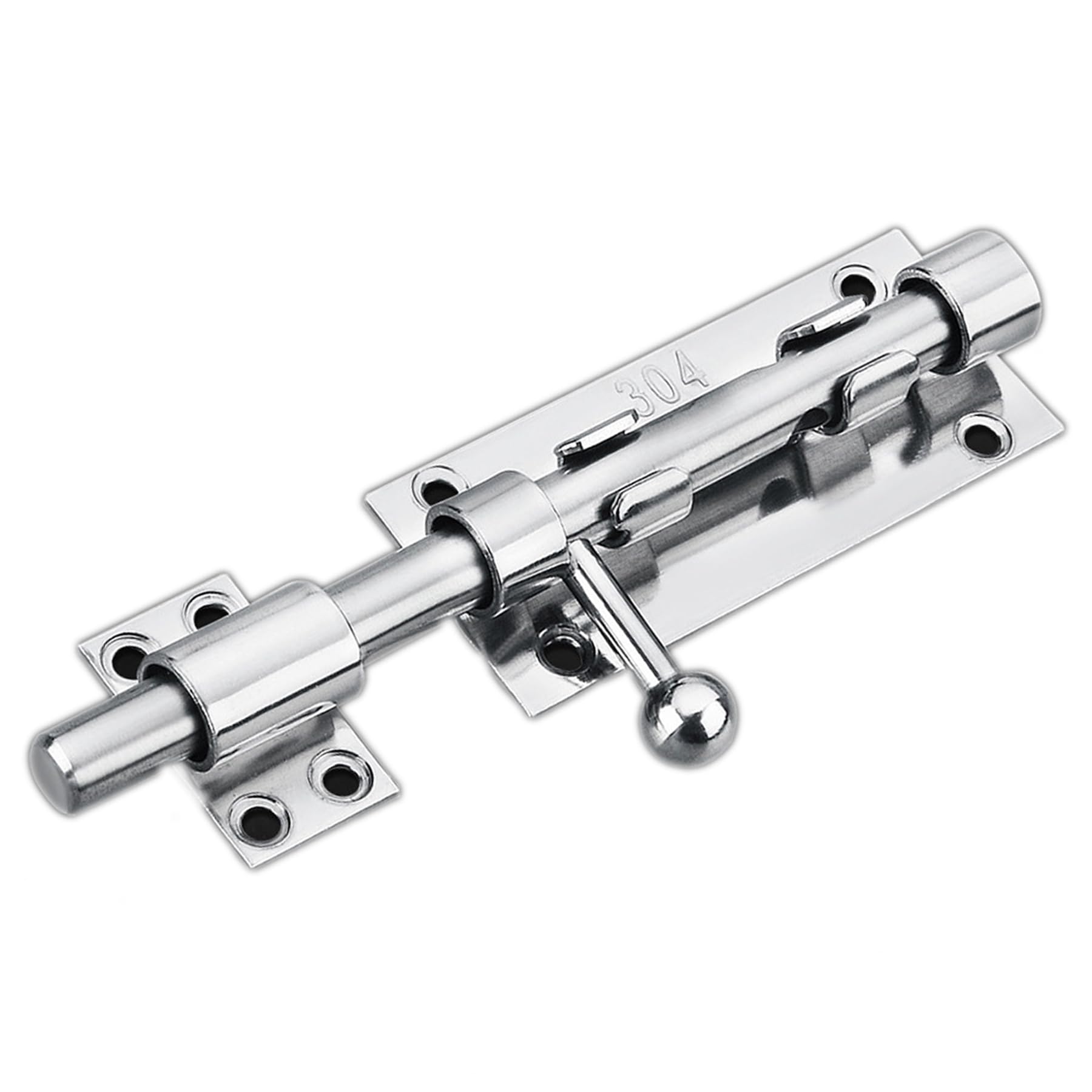 QJFCare ‌304 Stainless Steel Heavy Duty Slide Bolt Latch - 12 Inch Gate Lock with Padlock Hole for Barn Doors, Shed, Fence Security Rustproof Outdoor Lock