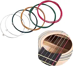 Jogo de Cordas Coloridas para Violão Aço