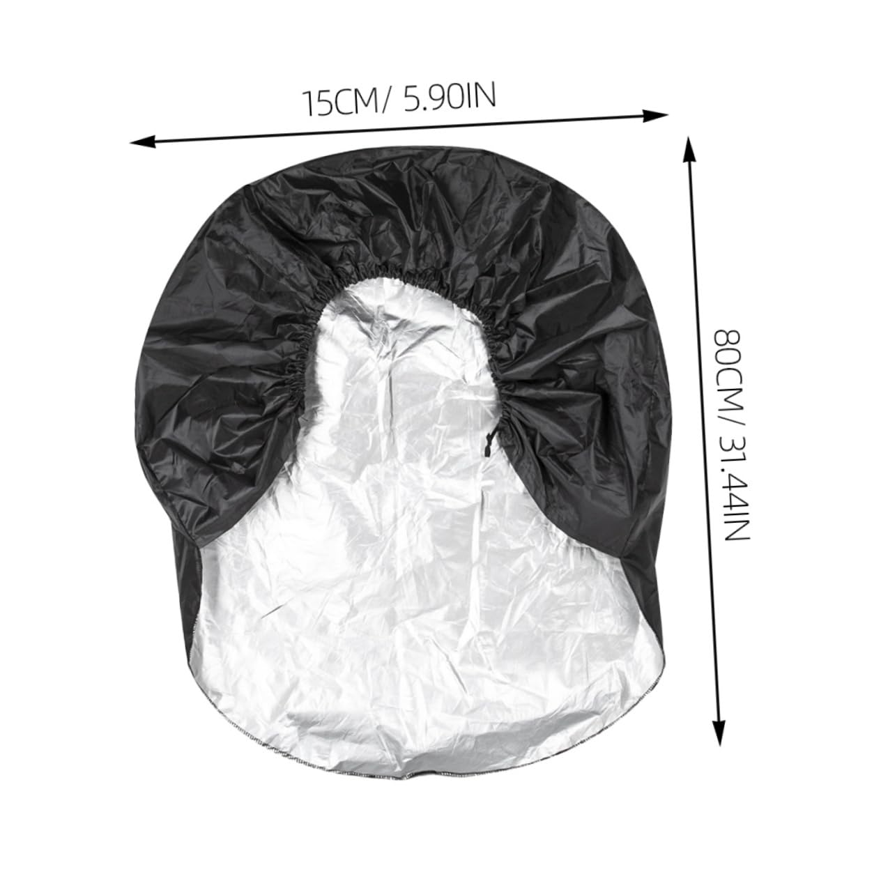 Pezzi Copertura Nero Poliestere Pneumatici per 4, 190t | Camper e Roulotte, Installazione Facile e Vestibilità, Limita L’accumulo di Detriti All’esterno