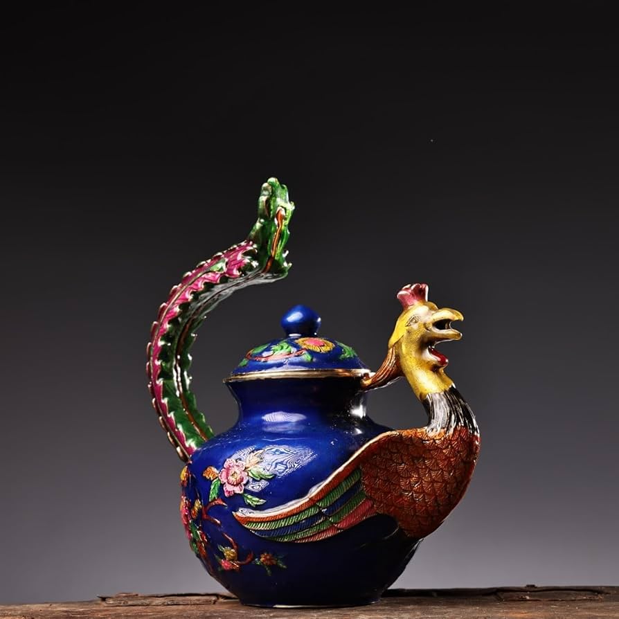 頒恩賜 昭和8年 銀象嵌鳳凰紋銅花瓶 飾り壺 頒恩賜 昭和8年 銀象嵌鳳凰紋銅花瓶 飾り壺 頒恩賜 昭和