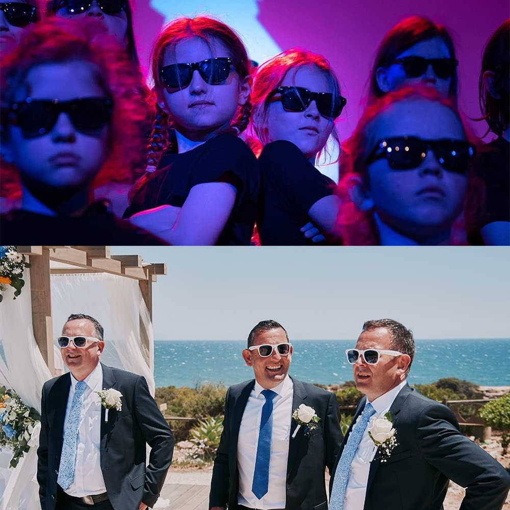Personalized Party Sunglasses Bulk Wedding Favors Gifts for Guests Custom Birthday Bachelor School Graduation Bridal Groomman Bride Company Personalized Party Sunglasses Gifts(20PC Red)