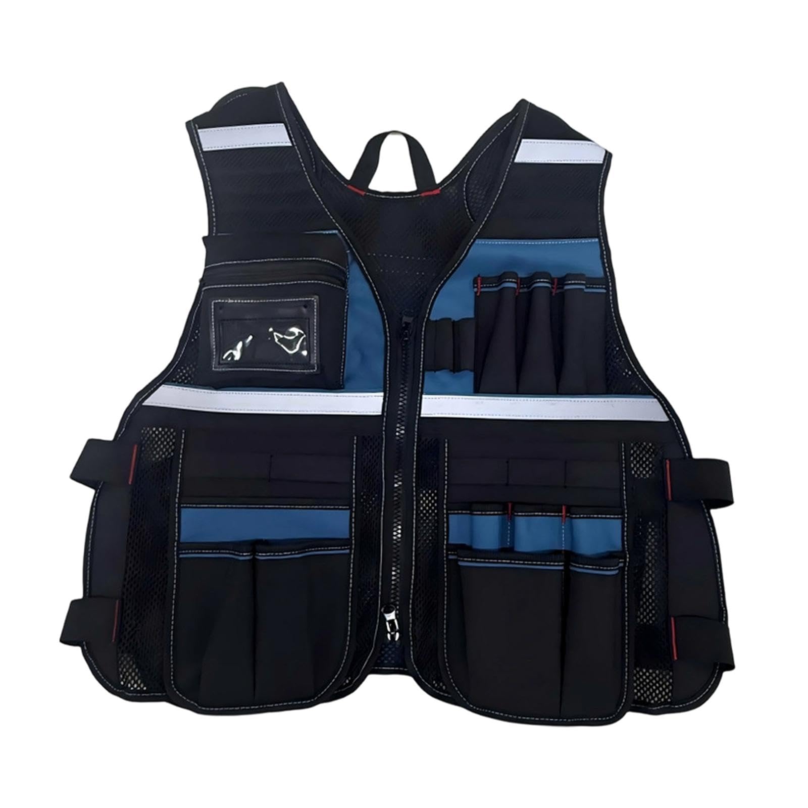 Chaleco de herramientas para electricistas, chaleco de trabajo con múltiples bolsillos para profesionales, diseño duradero para electricistas, carpinteros, fontaneros, ropa de trabajo versátil y