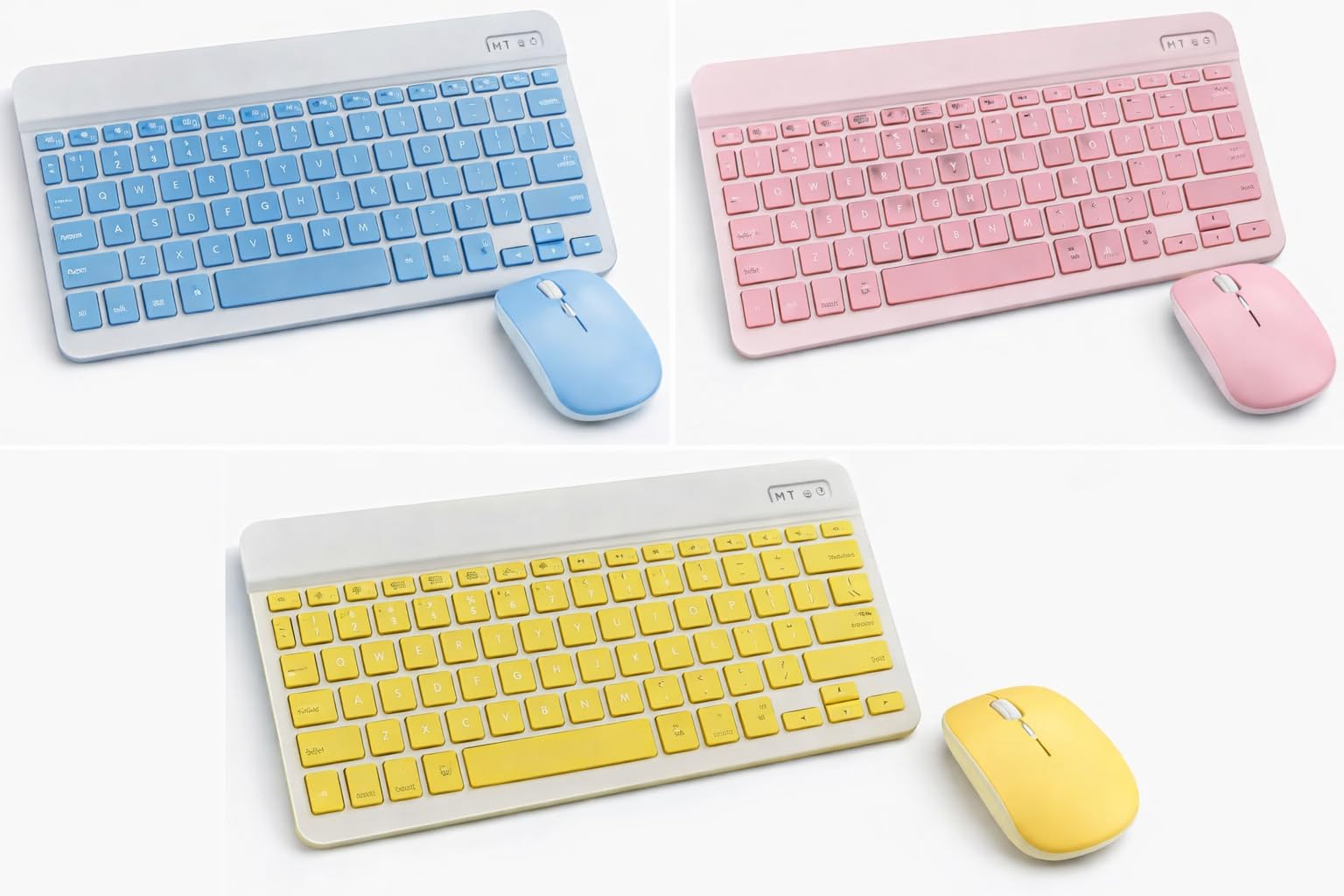 Wireless Bluetooth Keyboard & Mouse Combo (Slim Rechargeable Set) (Yellow)-image-47