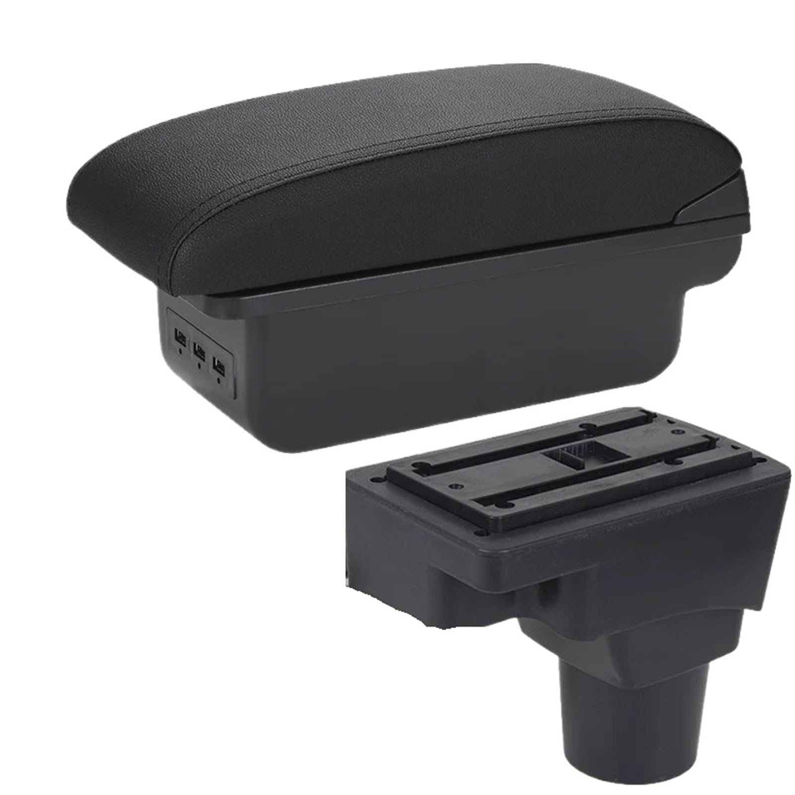 Byhgfdea B2 Black Line 3Usb Armrest Storage Box For Chevrolet For Aveo For Sonic Car Armrest Car Retrofit Parts Interior Storage Box Auto Parts