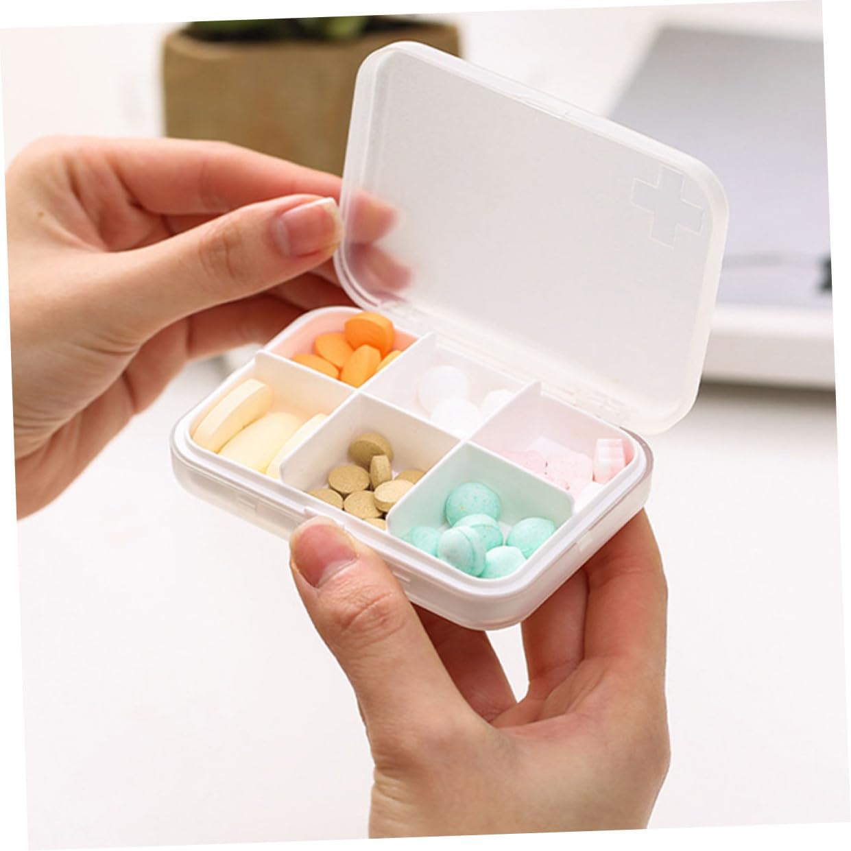 Portable Pill Organizer Case Durable Travel Medicine Storage for Daily Medication Compartments for Weekly Dose Management Small Pill Container for Go Use