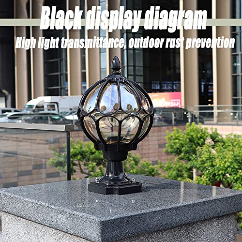 Lampe de poteau extérieur étanche IP65 avec diffuseur en verre clair - 4
