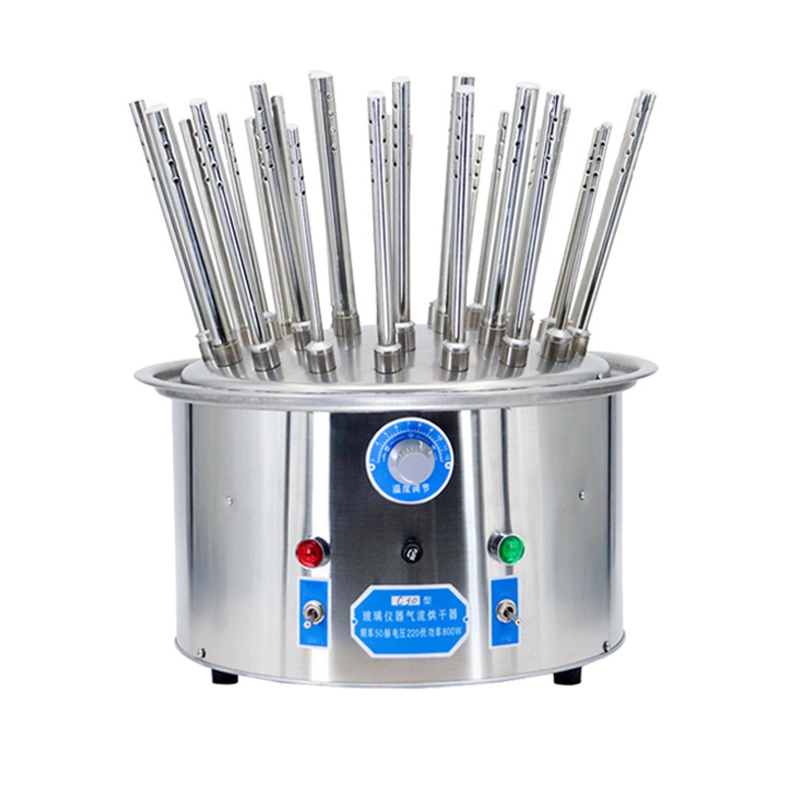 Asciugatore per Vetreria Da Laboratorio, Essiccatore Elettrico Da Laboratorio In Acciaio Inox a Flusso d'Aria per Attrezzature Didattiche e Di Pulizia Da Laboratorio,30holes