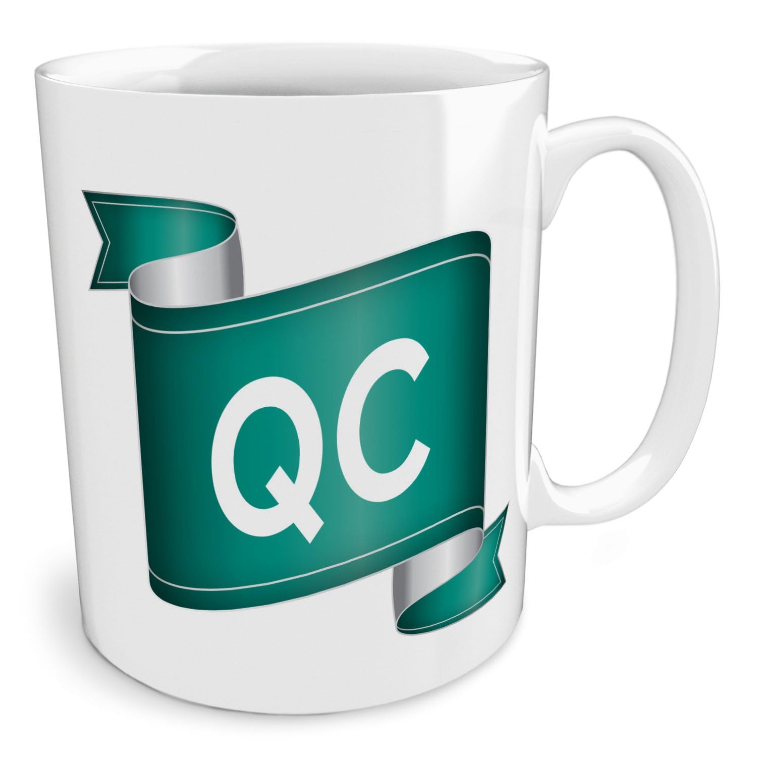 Black Raven Design QC | Initials, Ceramic Mug, 11fl oz