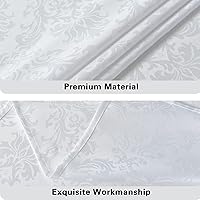 Vista 4 de SASTYBALE Servilletas de tela blanca de 20 x 20 pulgadas, juego de 4 servilletas de mesa de damasco de jacquard lavables para comedor, fiesta, boda