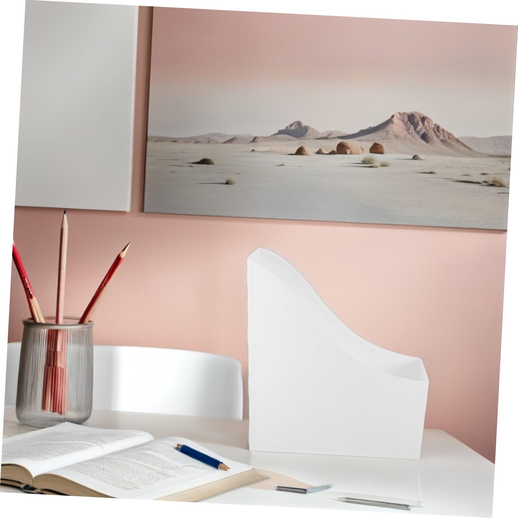 Organizador de Archivos Vertical Blanco 5 Piezas de Pp para Escritorio