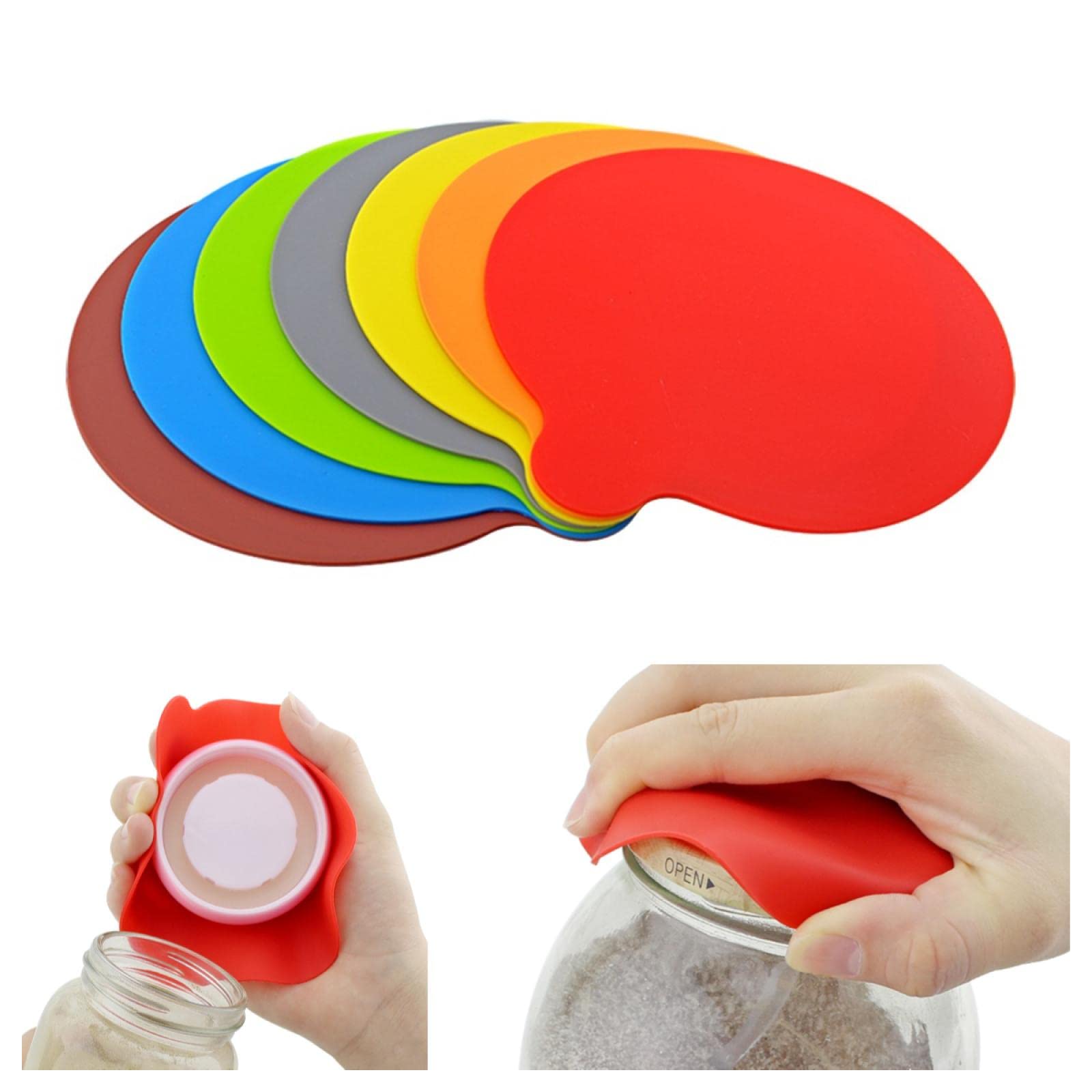 7 Pcs Jar Opener Gripper Pad?Suitable for Jar Opener for Weak Hands,Rubber Grippers For Opening Jars,Jar Opener for Seniors With Arthritis