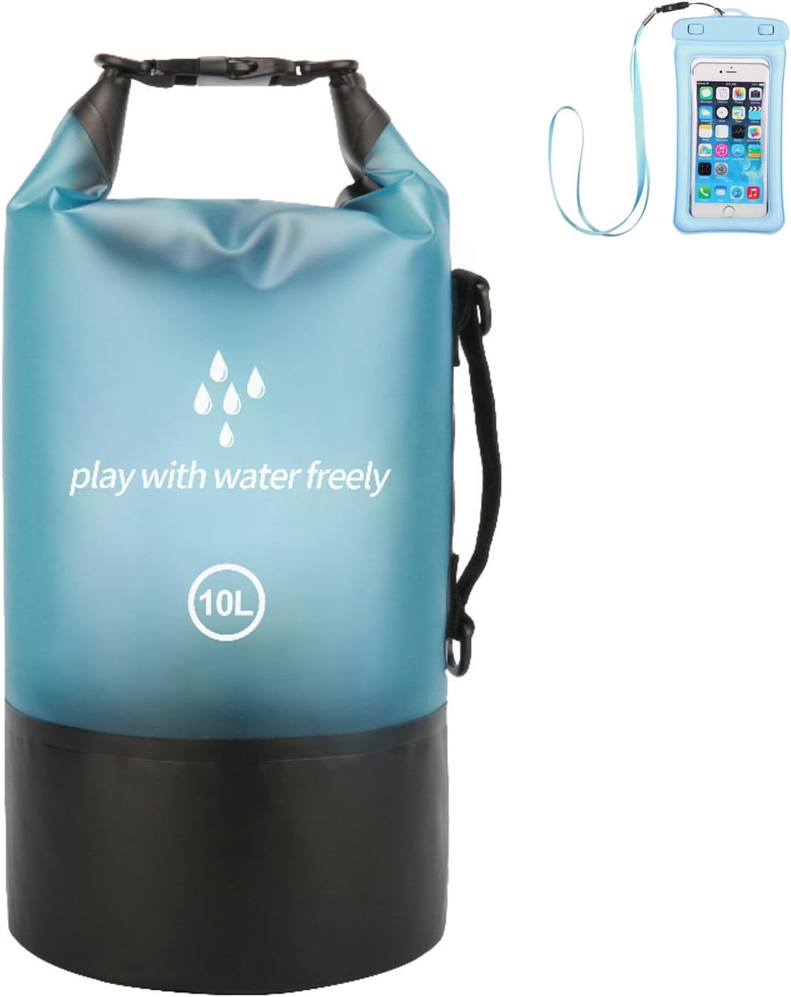 Agirlvct Waterproof Dry Bag for Men,10L Roll Top Lightweight Dry Storage Bag Backpack Sack Keeps Gear Dry with Phone Case for Travel, Swimming, Boating, Kayaking, Camping and Beach (Blue) Agirlvct Waterproof Dry Bag for Men,10L Roll Top Lightweight Dry Storage Bag Backpack Sack Keeps Gear Dry with Phone Case for Travel, Swimming, Boating, Kayaking, Camping and Beach (Blue)