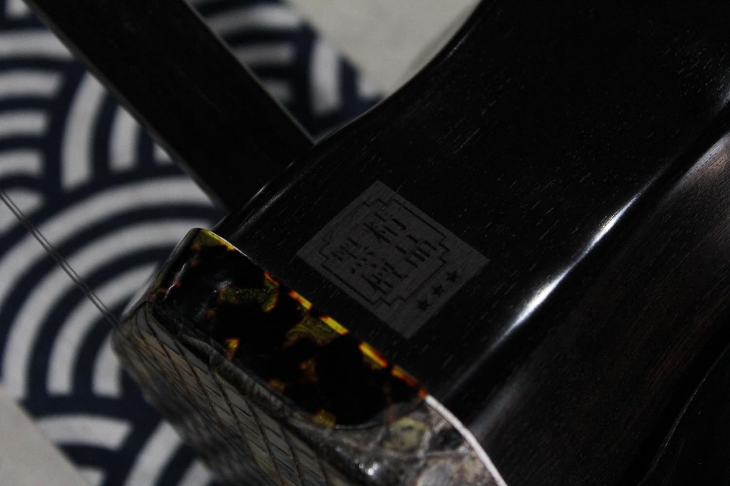 NS Musical 3-Star Professional Black Sandalwood Erhu, Suzhou Made 2-String Chinese Violin, NICOSHINE Erhu Set (with Professional Tuner, Rosin, Cleaning Cloth, Bridge, and Black Hard Case Accessories)