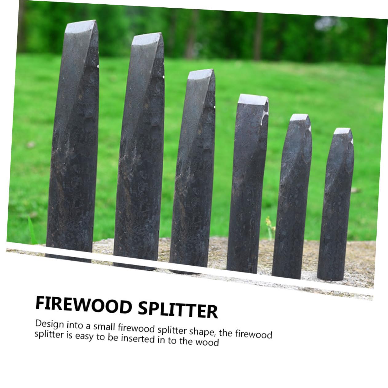 Holzspaltkeil für Brennholz, Eisen, Schwarz, Robust, für Holzverarbeitung