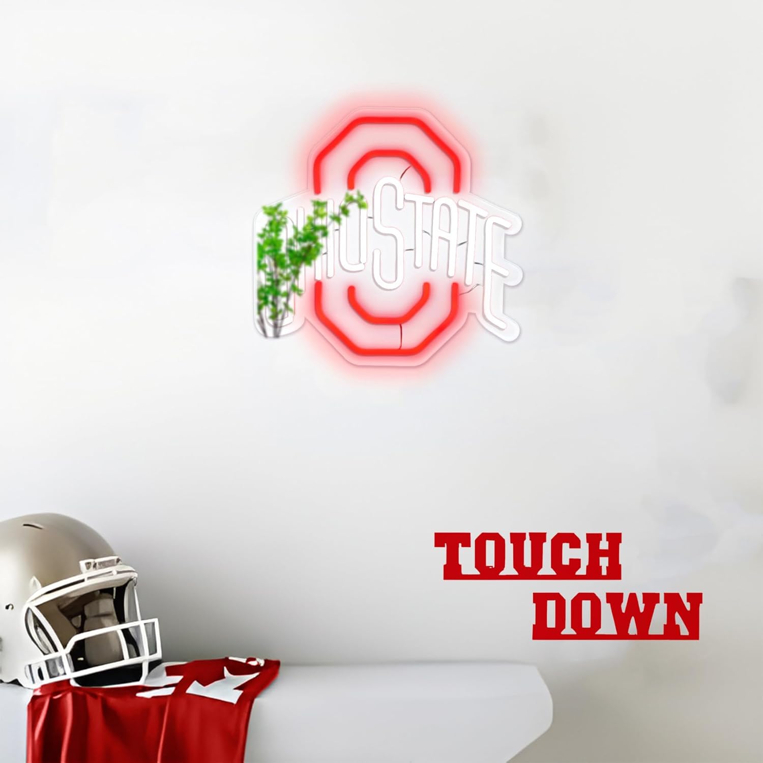 WINONDE Football Neon Signs for Wall Decor University Football Team Neon Lights for Bedroom Led Signs Suitable Christmas Gift - Image 5