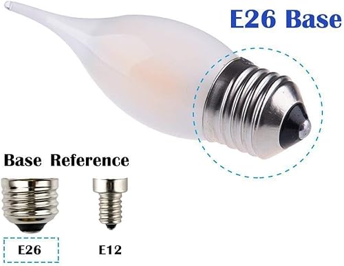 Miniatura 9 de Bombilla LED para candelabro C35 de 2 W (equivalente a 25 W) regulable, lámpara de filamento LED, luz blanca cálida de 2700 K, vidrio esmerilado,