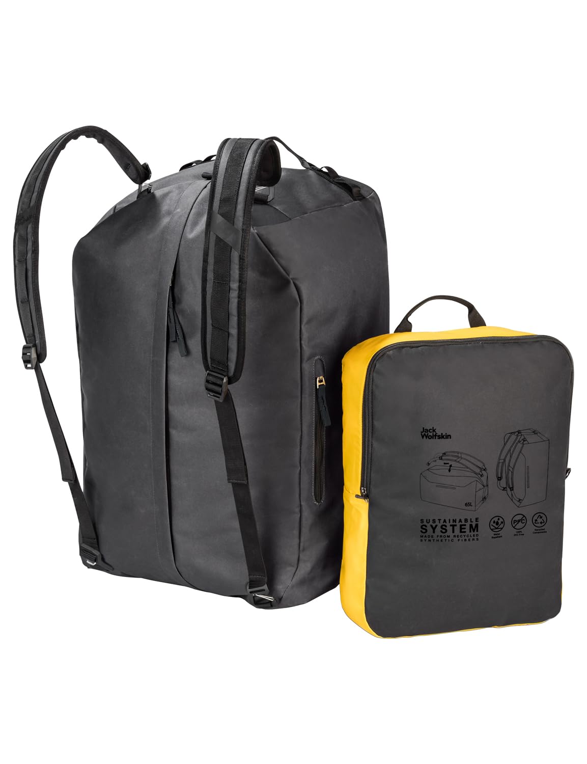 Jack Wolfskin TRAVELTOPIA Duffle 65 torba podróżna, Phantom