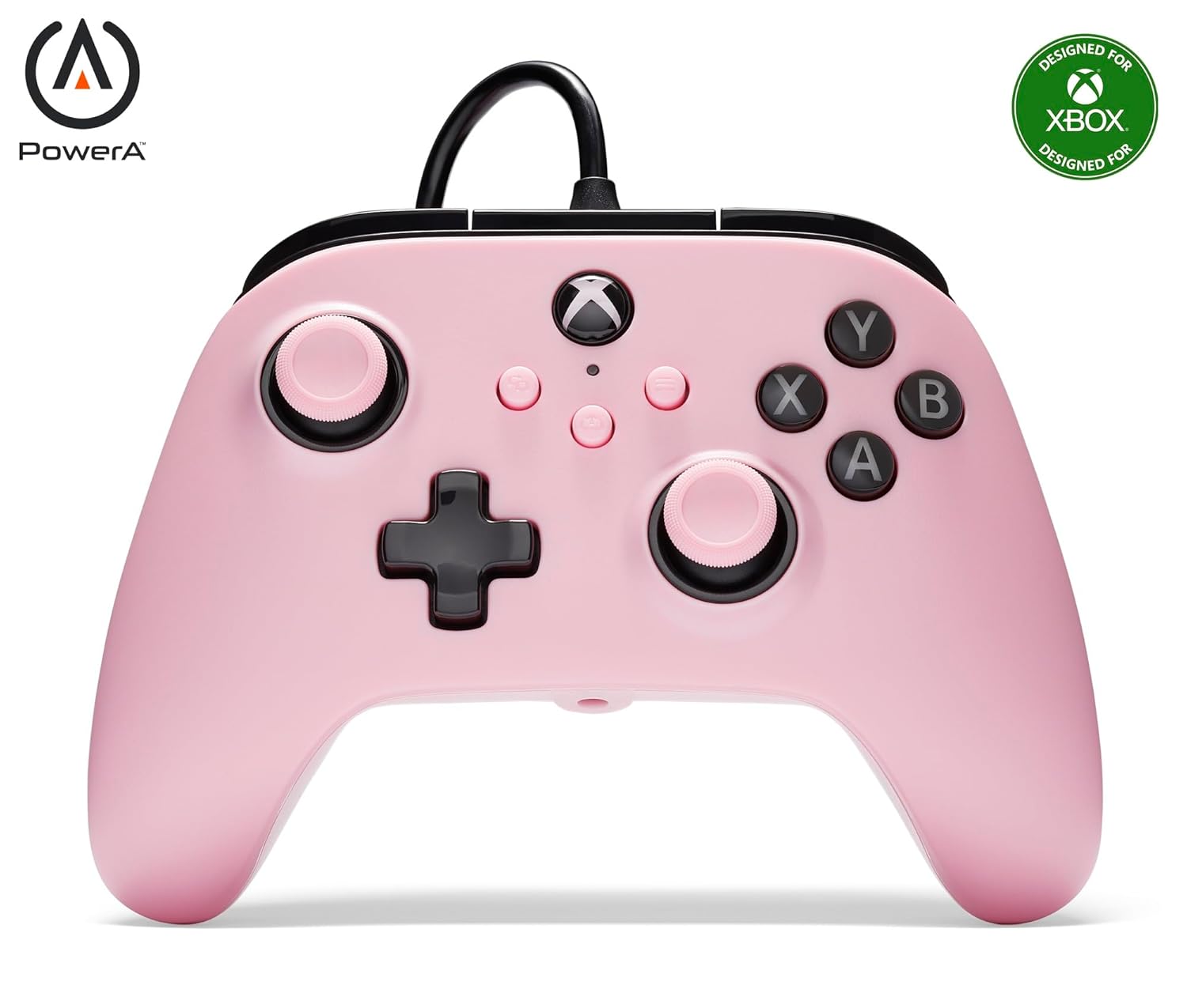 PowerA Wired Controller for Xbox Series X|S – Pink, gamepad, video game/gaming controller, works with Xbox One, Officially Licensed PowerA Wired Controller for Xbox Series X|S – Pink, gamepad, video game/gaming controller, works with Xbox One, Officially Licensed