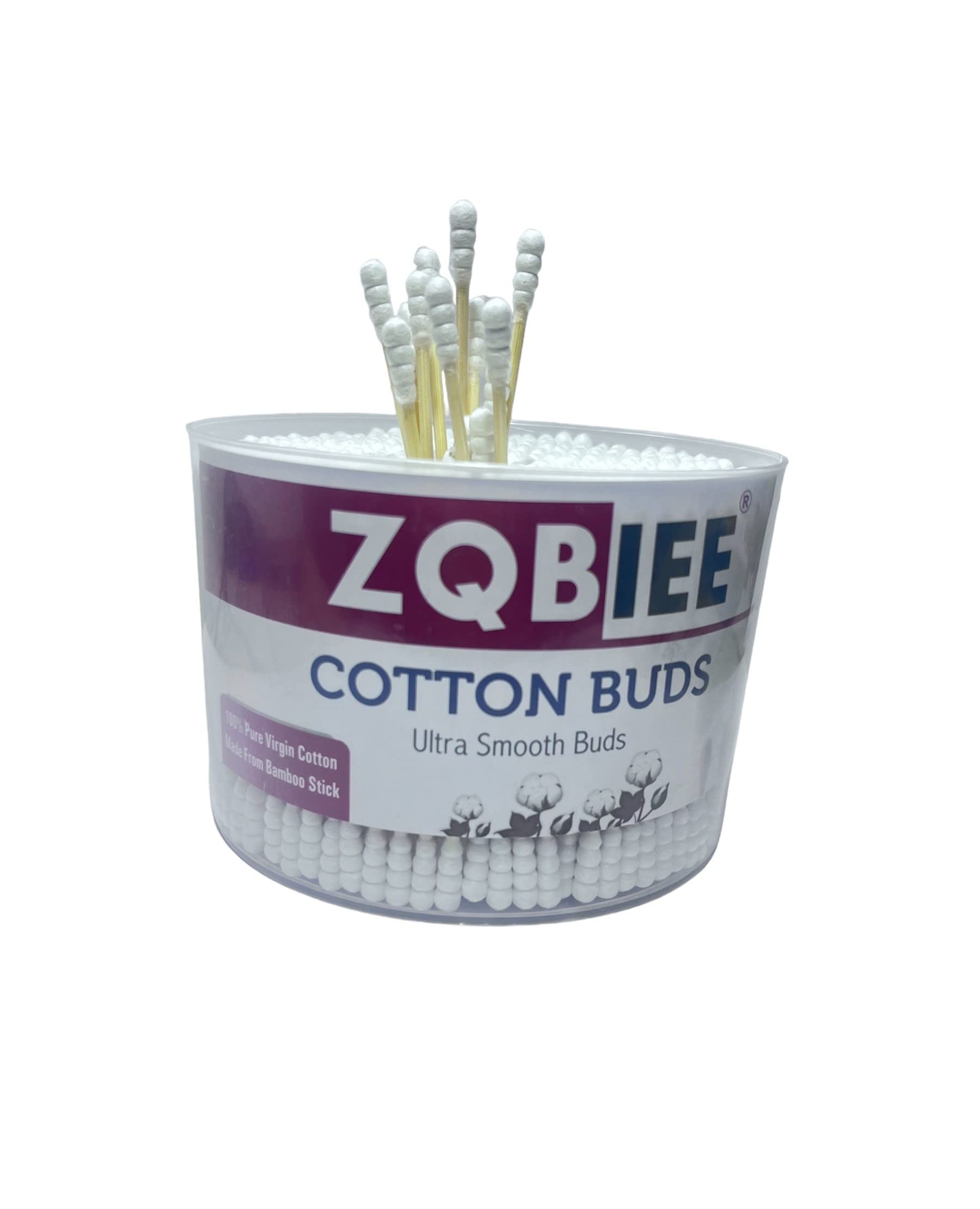 ZQBIEE 500pcs Double Head Cotton Ear & Nose Cleaning Health Care Tools Disposable Bamboo Sticks Soft Beauty Makeup Twisted White Cotton Buds (Pack of 1)-picture-25