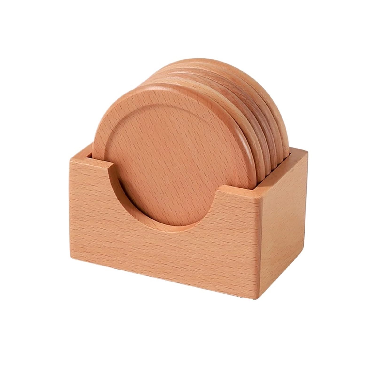 WZPTLKIBAD Wood Coasters and Placemats, Round Beverage Mats