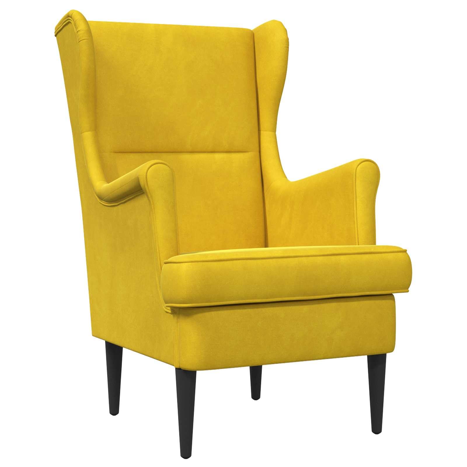 Chaise confortable jaune velours vidaXL salon fonctionnel et déco