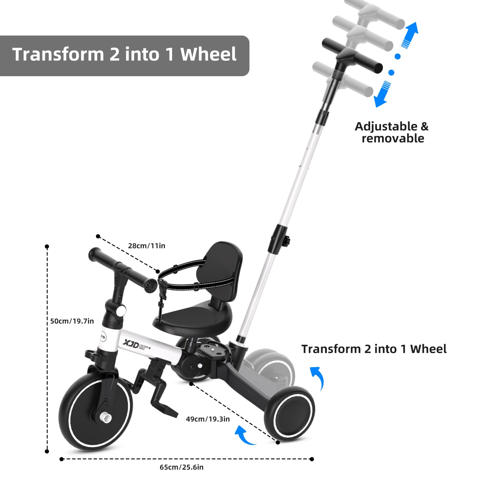 Triciclo Multifuncional Evolutivo En Adaptable Desde