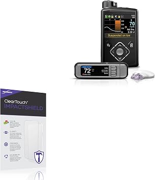 BoxWave Screen Protector Compatible with Medtronic MiniMed 630G - ClearTouch ImpactShield 2-Pack, Impenetrable Screen Protector Flexible Film