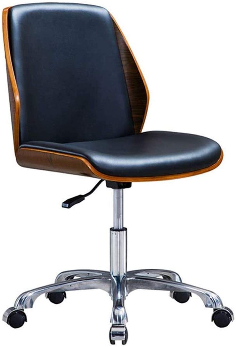 Executive Office Chair High-Grade Solid Wood Conference Office Chair Home Computer Chair Leisure Desk Chair Without Armrests Simple