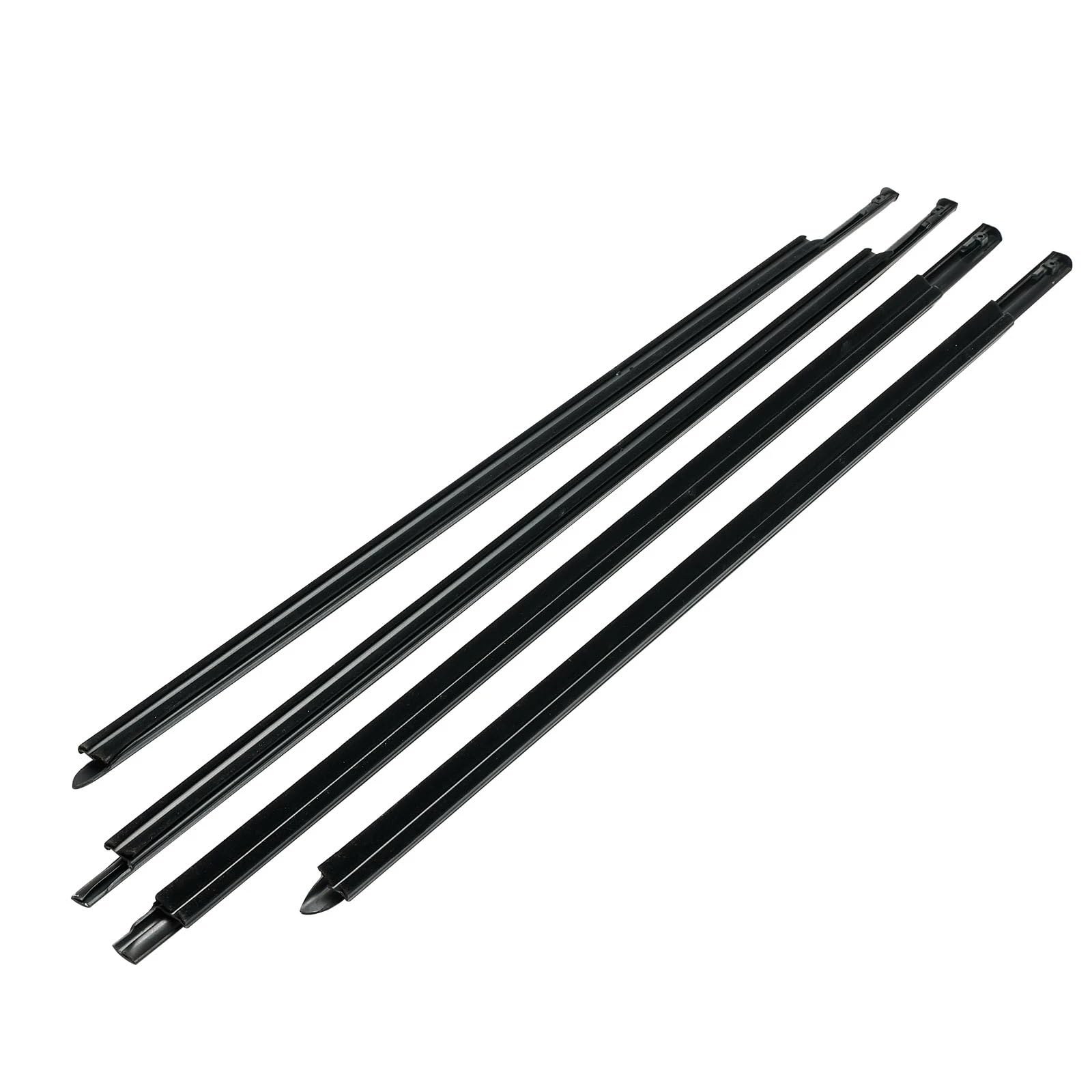 Glilar One Color Automotive Window Seals Compatible With Dodge For Ram 1500 Crew Cab 2009-2021 Car Window Weatherstrip Seal Belt Soundproof Sealing Strip 55112376Ah 55112377Ah