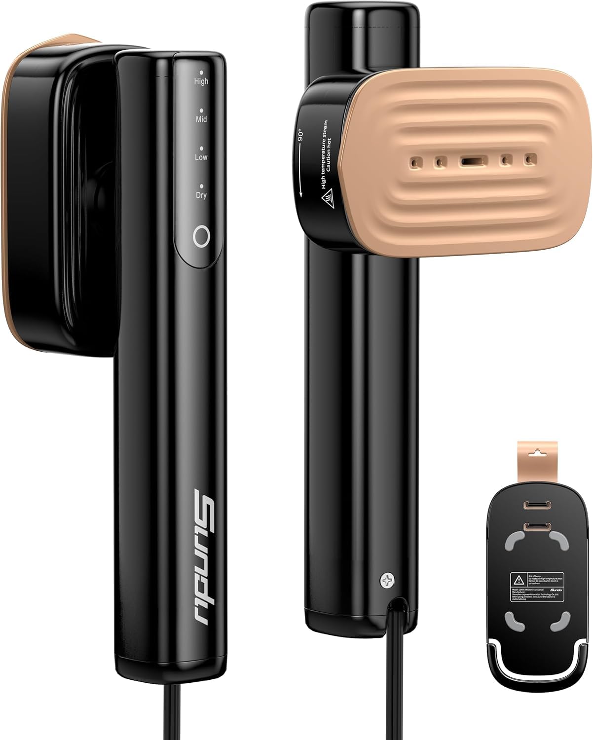 Sundu Dampfglätter, 1200W Steamer, Reisedampfglätter mit LED-Anzeige, Touch-Bedienung, Tragbarem Mini-Bügeleisen, 2.4 m langem Kabel, Reisebügeleisen Entfernt Falten durch Dampf Schnell und Effektiv