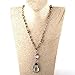 Razered Fashion Bohemian Jewelry Antique Stone Glass Chain Crystal Pendant Necklaces For Women Ethnic Necklace - 5-70cm