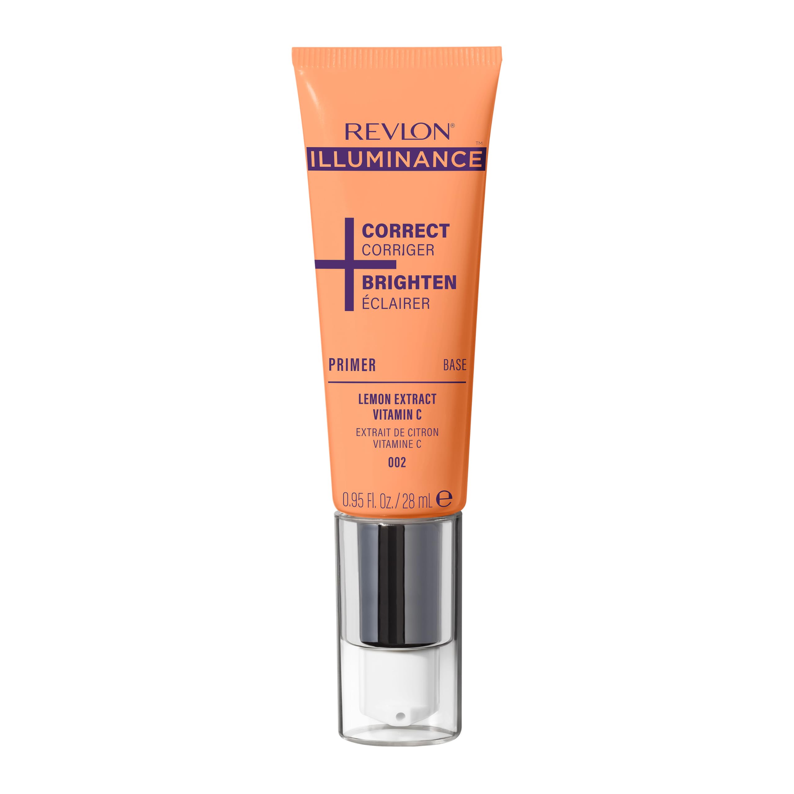 Revlon Illuminance Correct + Brighten Primer (002) - Base facial correctora y blanqueadora con extracto de limón y vitamina C, 28 ml