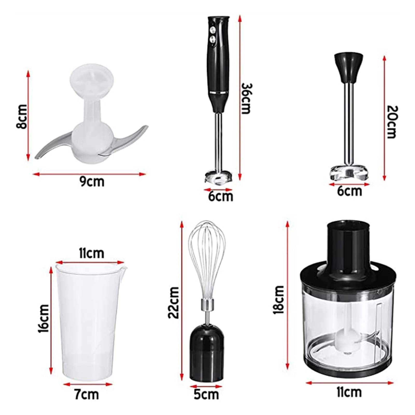 Whisks for Cooking 4 W 1 Elektryczny Blender Stal nierdzewna Kij Ręcznie Blender Mikser Procesor Żywności Egg Whisk Smoothie Cup Sokowirówka Mięso Whisking Whisk