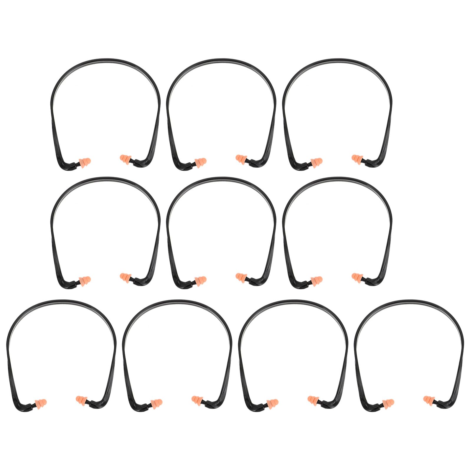 Bouchons D’oreilles en Silicone Lot de 10 Bande Élastique, Anti-bruit Confortables, Légers et Solide, pour Sommeil et Travail, Protection Auditive pour Étudiants et Bureau
