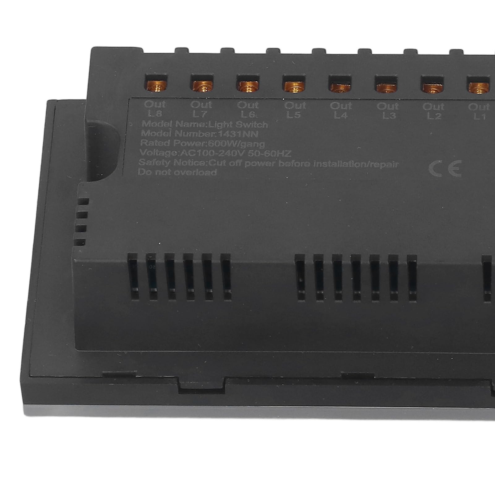 Fafeicy Interruptor de Luz Táctil Interruptor de Pared WiFi Inteligente de 8 Bandas, Compatible con Home para AC100-240V, Control Remoto a Través de la Aplicación, Programación del