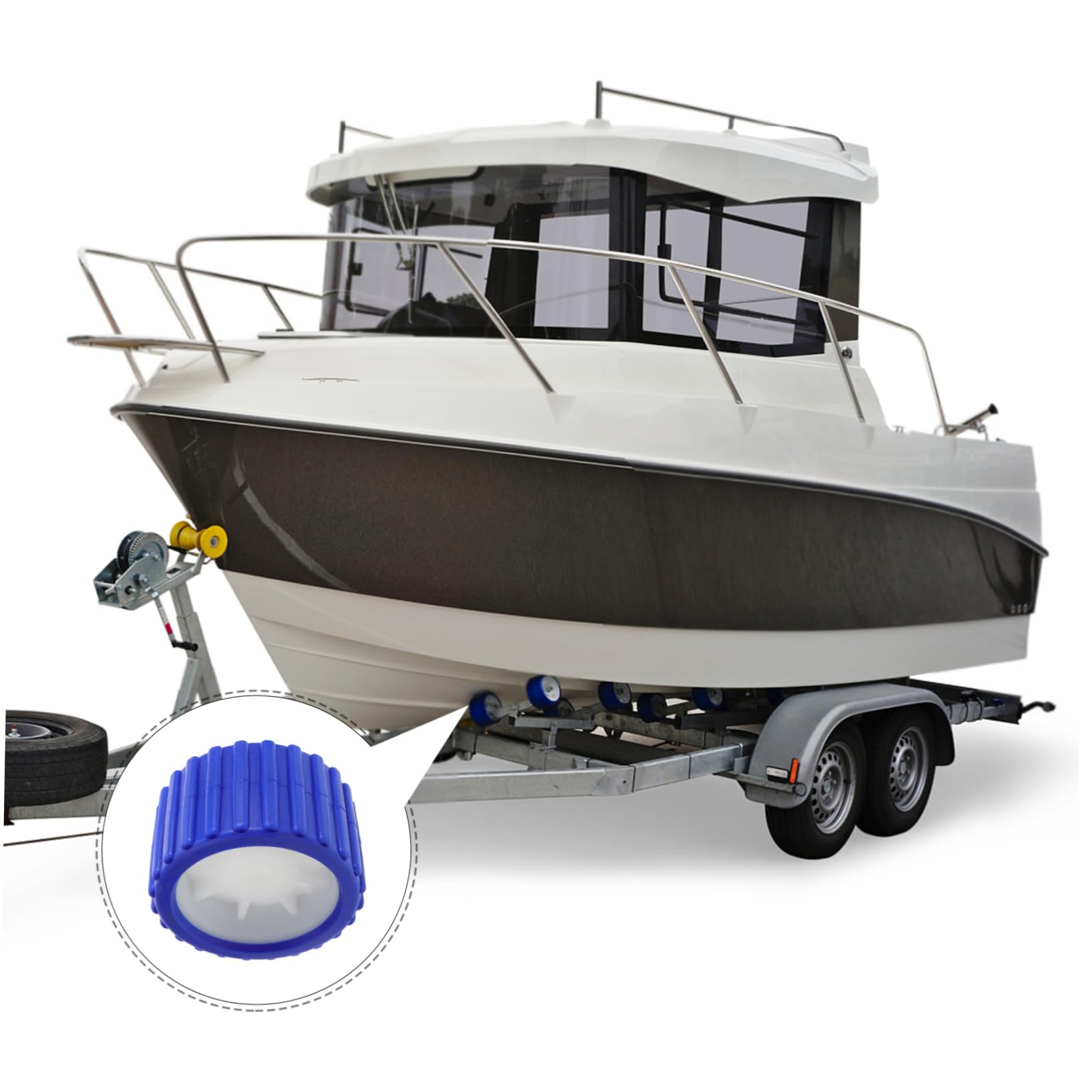 MAGICLULU Alaggio per Barche Ruota Accessorio per Yacht Resistente e Facile Installare per Difficili