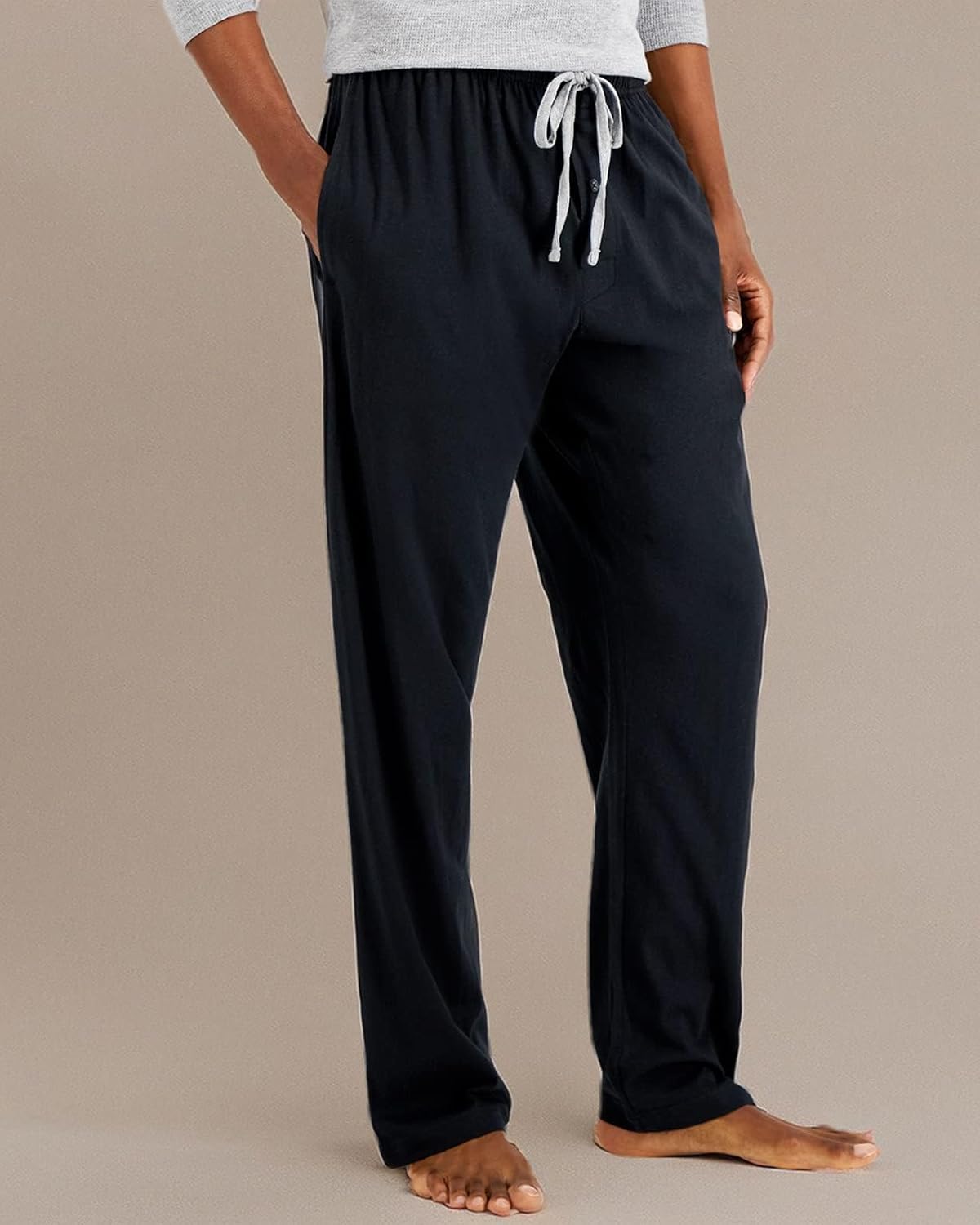 Hanes Men’s X-Temp Jersey Cotton Sleep Pajama Lounge Pants with Pockets, Pj Bottoms, Extended Sizes - Image 6