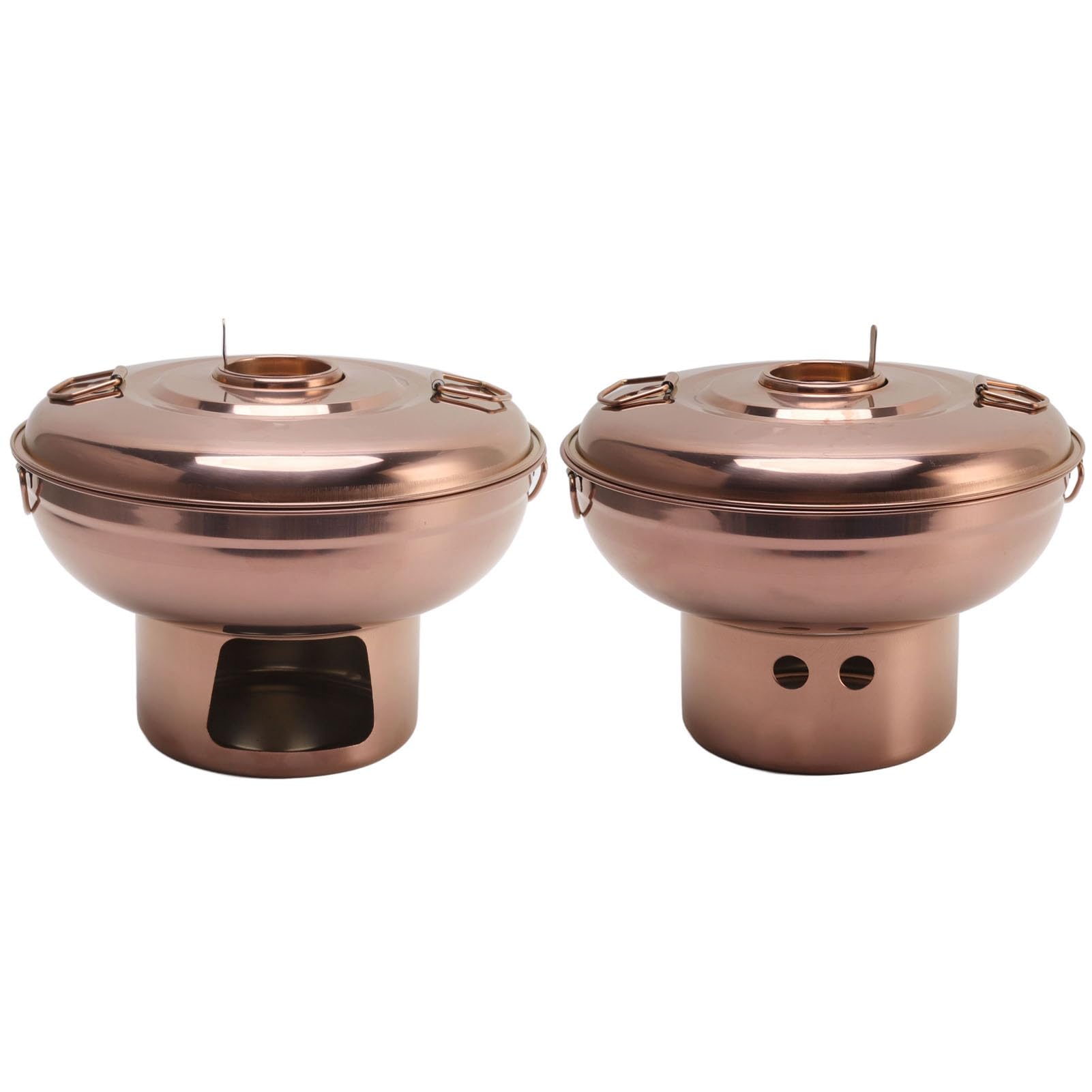 Chinesischer Holzkohle-Eintopf, Kleiner Edelstahl-Eintopf, Chinesisches Fleisch, Fondue, Lamm, Outdoor-Kocher, Milchtee, Eintopf Für Picknick in Der Küche – Roségold