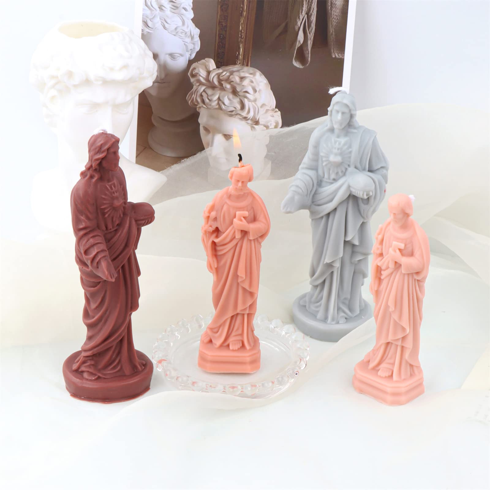 Silikonform Heilige Familie – Für Kerzen, Seife & Harz, Jesus Maria Joseph Figur