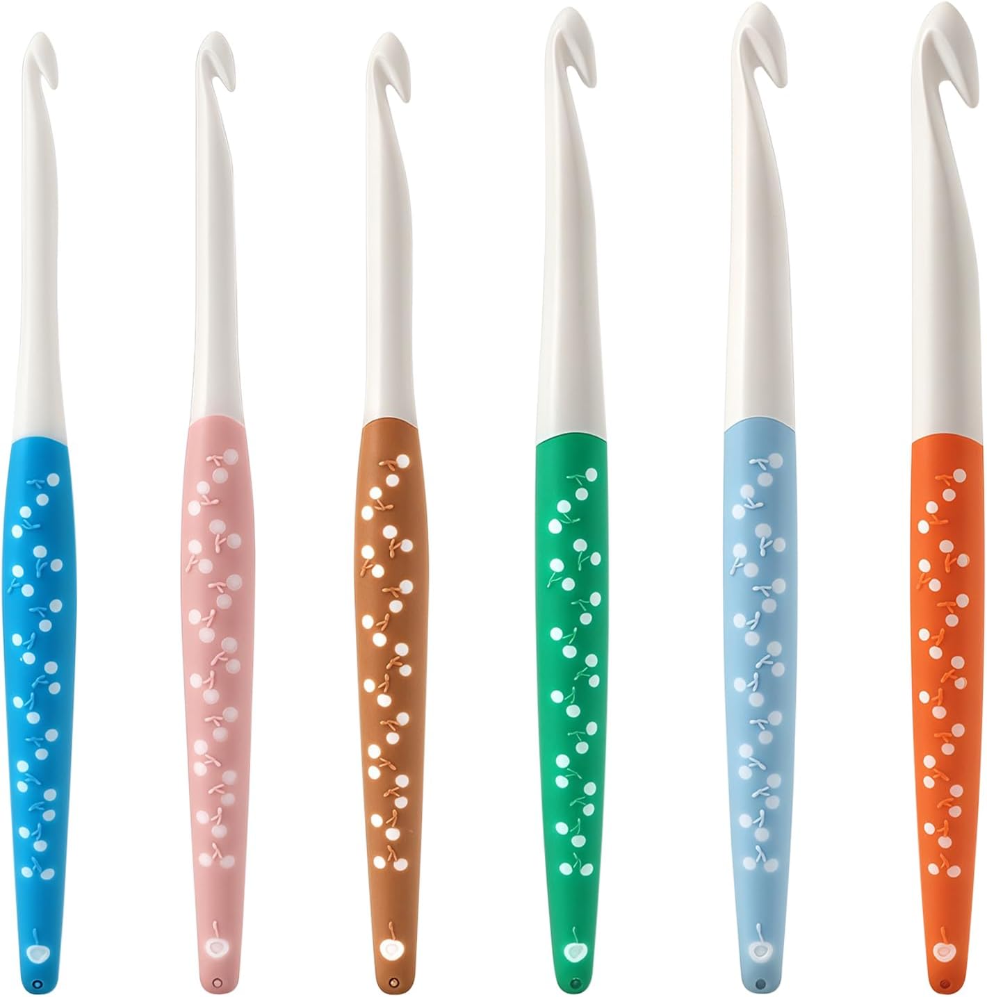 6 Pcs Crochet Hooks Set, COGVOHY 6 7 8 9 10 12 mm Crochet Hook Large Crochet Hooks Set for Beginners Adults or Professionals, Ergonomic Crochet Hook for Chunky Yarn Crochet Blankets Shawls Rugs