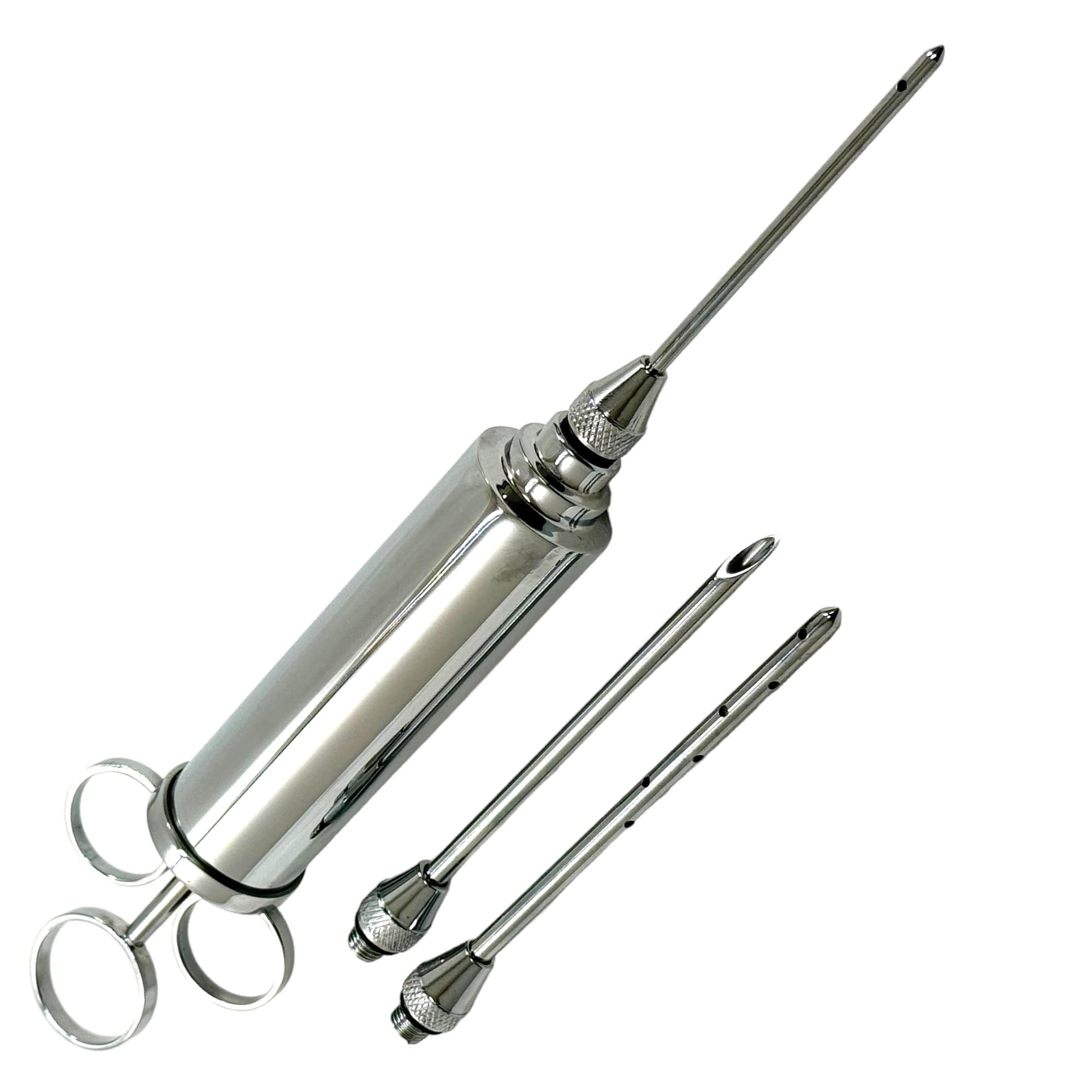 2 Oz Meat Tenderizer Syringe Set with 3 Injecting Needles | Meat Marinade Injection Syringe | Stainless Steel