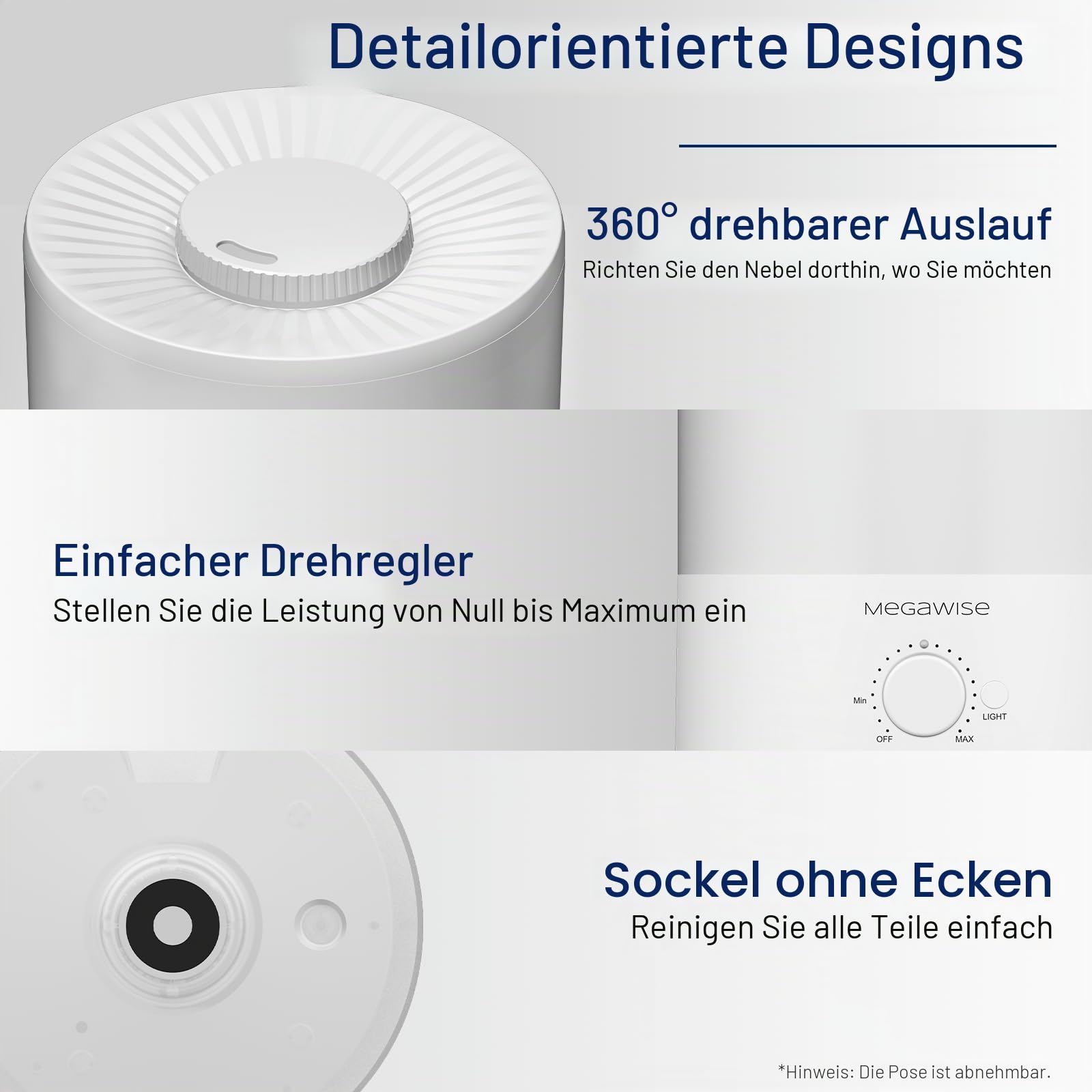 MEGAWISE Luftbefeuchter 3,5L, 2er Pack, Top-Fill Ultraschall-Kaltnebel mit großer Öffnung, leise für Schlafzimmer, Babyzimmer, Kinderzimmer & Büro