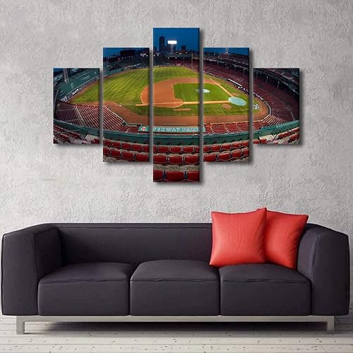 Miniatura 79 de Decoración de pared, lienzo para estadio deportivo de Estados Unidos, arte de pared moderno Fenway Park en Boston, arte de pared para oficina, sala